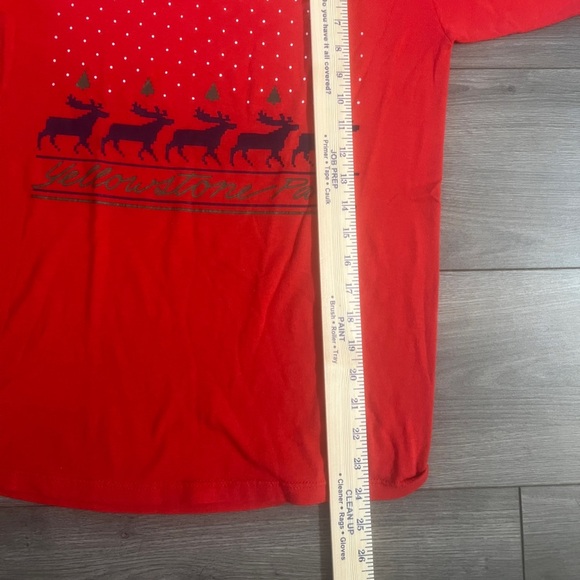 Vintage Single Stitch Red 80's Yellowstone Park Short Sleeve Graphic Tee - Picture 6 of 7